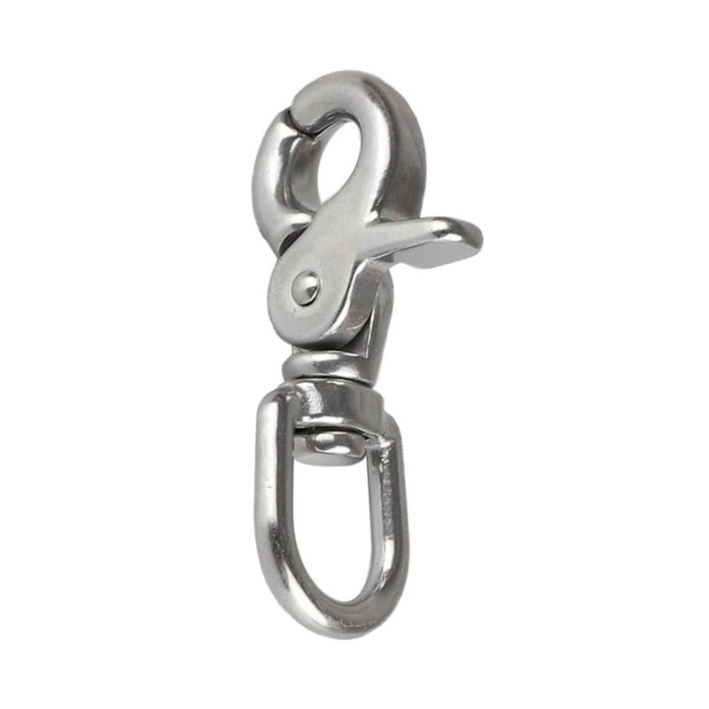 SEIWEI Stainless Steel Marine Snap Hook Heavy Duty Trigger Clip Swivel Trigger Snaps Silver Scissor Clasps for Keychain Dog Leash Automotive Manufacturing (1) - Image 1